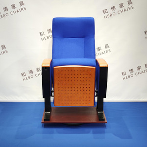 เก้าอี้โรงละคร Manwa Expo รุ่น HB668 สีบลูบีช ที่วางแขนแบบตายตัว สำหรับหอประชุมและห้องบรรยาย - Product Image 4