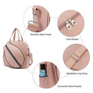 Sac à bandoulière de tennis pour femmes, grand sac fourre-tout résistant à l'eau pour raquette de tennis, raquettes de pickleball, badminton, échantillon gratuit - Product Image 5