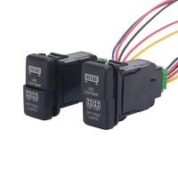 Lampu Kabut LED Elektronik Universal IP40 untuk Tacoma Tombol Tekan ON/OFF Konektor 1NO1NC Instalasi Plug and Play