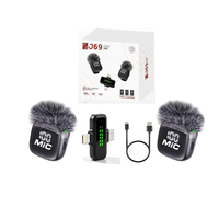 Neues 2Mic 2-in-1 Digital-Display Magnetisches Kabelloses Lavaliermikrofon J69 mit Vollrichtungsansprechverhalten und Geräuschunterdrückung