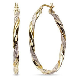 Orecchini Statement Dorati per Donne, Gioielli per Orecchie Semplici e Grandi alla Moda - Product Image 2