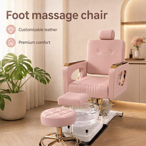Luxury Pedicure <b>Chair</b> <b>Reclining</b> Foot Spa <b>Chair</b> Hydraulic Nail <b>Massage</b> Salon <b>Chair</b> for Beauty Salon Nail Shop - Product Image 1