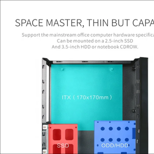 Boîtier <span class=keywords><strong>Mini</strong></span> <span class=keywords><strong>PC</strong></span> Leadway <span class=keywords><strong>ITX</strong></span>, pour ordinateur de bureau industriel, HTPC, boîtier de jeu, châssis fin pour joueur - Product Image 2