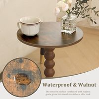 Mesa de Centro Fultyle Moderna y Ecológica con Patas de Madera Maciza, Estructura de Hierro, Acabado Rústico Marrón para Sala de Estar, Dormitorio u Oficina Pequeña