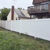Clôture extérieure en PVC style ferme à prix de gros et écran de sécurité en vinyle résistant avec portails de jardin