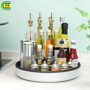 Estante Giratorio para Especias Qinfeng de 30 cm, Organizador de Condimentos para Encimera, Material Plástico - Product Image 1