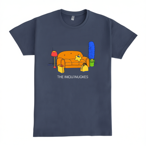 T-shirt gialla Family Life, unisex, taglia media per adulti, stampa grafica, abbigliamento casual - Product Image 2