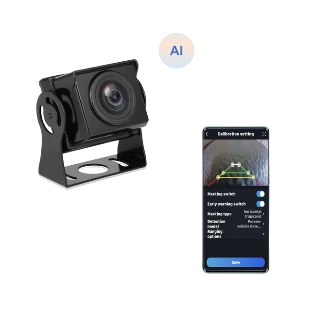 Truck AI Camera for Bus Blind Spot Detection Rear View Camera Heavy Duty WiFi APP Control AI AHD Camera Reversing Aid