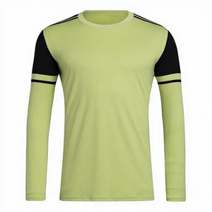Maillot de football unisexe à manches courtes brodé, vert lime, col en V, en polyester anti-humidité, avec logo frontal et design à blocs de couleur unie - Product Image 3