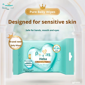 Coussinets d'allaitement Pampers 97,9 % d'eau pure Technologie EDI Coton Soin de la peau sensible Utilisation sûre pour les mains, la <span class=keywords><strong>bouche</strong></span> <span class=keywords><strong>et</strong></span> les <span class=keywords><strong>yeux</strong></span> - Product Image 3