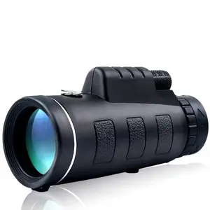 Télescope monoculaire 40x60 Zoom monoculaire binoculaire clair faible Vision nocturne télescope de poche avec support de téléphone pour le Camping