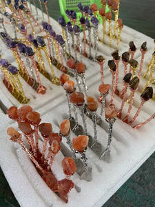 Cucchiaini in Lega con Cristallo di Quarzo Rosa, Mini Cucchiaini Decorativi per Tè e Caffè - Product Image 3