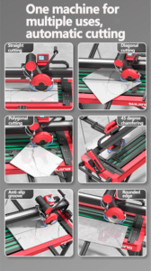 เครื่องตัดกระเบื้องพอร์ซเลนแบบตั้งโต๊ะอัตโนมัติ TGS ขายดี พร้อมมอเตอร์ตัดหินด้วยระบบฉีดน้ำ รองรับการตัดได้หนาสุด - Product Image 4