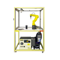 Robot Fanuc ER-4iA dengan Pengontrol R-30iB Mate Plus Robot Mekanik Mini Enam Sumbu Fanuc ER-4iA CERT Cart untuk Penanganan Material