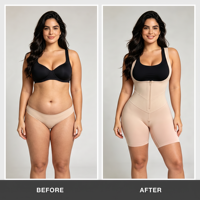 Body sculptant taille haute pour femme grande taille avec contrôle du ventre, fermeture éclair durable de haute qualité, corset amincissant