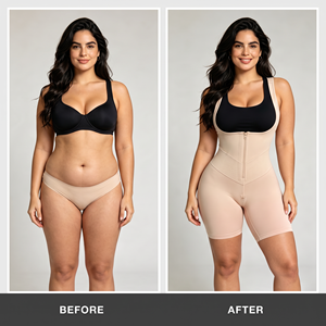 Body Modellante a Vita Alta per Donna <span class=keywords><strong>Taglie</strong></span> <span class=keywords><strong>Forti</strong></span> con Controllo Pancia, Corsetto Modellante con Cerniera di Alta Qualità e Resistente - Product Image 4