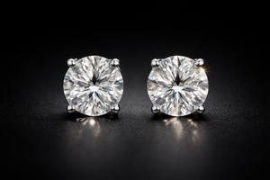 ต่างหูเพชรแพลตตินั่มระดับพรีเมียม ทรงบริลเลียนท์คัท ความเงางามสูง เครื่องประดับเรียบหรู ทนทาน ของขวัญสุดหรูสำหรับผู้หญิง - Product Image 3
