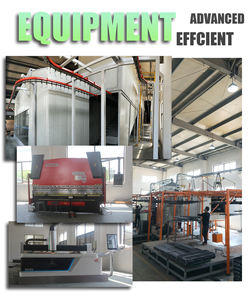 Meja Piknik Persegi Panjang Besi Desain Modern Tahan Lama 72 Inci Multi Warna OEM dengan Sandaran Logam Berlubang Merah untuk Furnitur Luar Ruangan - Product Image 5