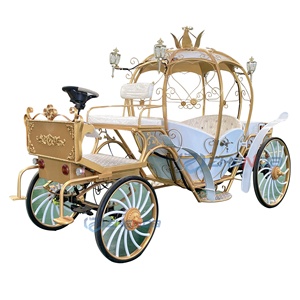 Chariot de mariage 6 places très demandé, chariot de princesse citrouille, chariot à chevaux, chariot Cendrillon, chariot à bonbons, transport spécial - Product Image 1
