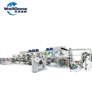 WELLDONE Machine <span class=keywords><strong>de</strong></span> fabrication automatique <span class=keywords><strong>de</strong></span> serviettes hygiéniques en coton à grande vitesse et servo complet état neuf avec servomoteur - Product Image 3