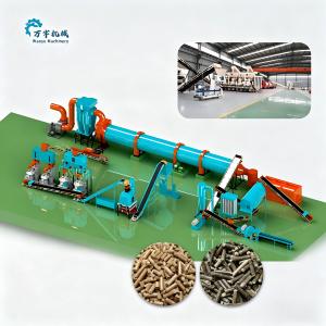 Ligne de production automatique de granulés de <span class=keywords><strong>bois</strong></span>, du <span class=keywords><strong>bois</strong></span> brut au granulé fini, équipement de traitement intégré - Product Image 1
