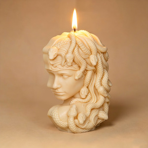 Moule en silicone YS Méduse, statue de Gorgone de la mythologie grecque, pour la fabrication de bougies parfumées, de savons, de résine, de plâtre et de ciment (outil DIY) - Product Image 2