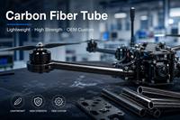 Pipa Serat Karbon untuk Drone UAV FPV Frame Arm Quadcopter Roll Wrapped Pipe Ukuran Kustom OEM