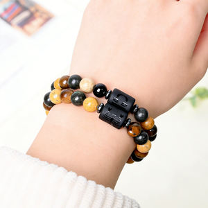 Braccialetti con perline in pietra naturale in offerta speciale, gioielli con cristalli energetici, braccialetto con cristalli dei 12 segni zodiacali con carte. - Product Image 2