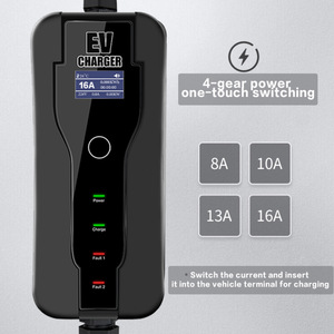 US-standard J1772 New-energy Vehicle Charger 16A <b>Portable</b> On-board <b>Unit</b> <b>AC</b> 220V Display No Grounding Required Charging - Product Image 1
