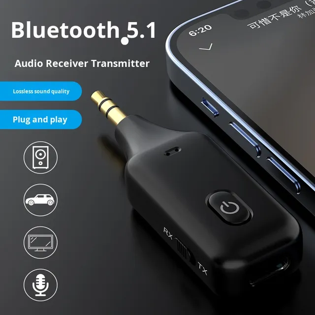 3-in-1 Bluetooth Receive Car Wireless Transmitter for TV Computer TV  Car 3.5 Aux Hands-Free Calling Adapter Bluetooth Connector