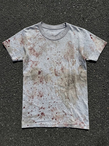 T-shirt Homme en Coton Oversize à Coupe Boxy, Effet Délavé Vintage, Peinture Colorée Éclaboussée, Effet Usé et Déchiré - Product Image 3