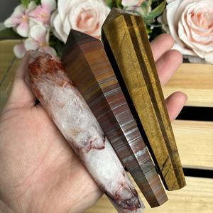 Cristal naturel Quartz prix de gros pierre de haute qualité cristal poli baguette électrique pour la guérison - Product Image 4