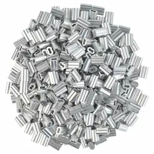 1.5mm 116 çelik tel halat alüminyum ferüle kollu gümüş ton