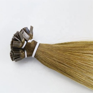 Highknight vente en gros kératine italienne pointe plate cuticule droite naturelle alignée 100% Extensions de cheveux humains vierges Remy - Product Image 5