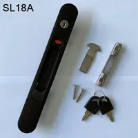 Cerradura de puertas de ventanas de aluminio Manija Cerradura de puerta corredera de seguridad con llave