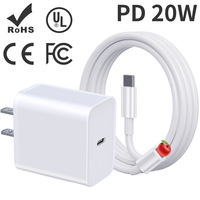 Chargeur PD20W PD30W compatible avec le câble de données USB d'origine de type C, chargeur à charge rapide pour téléphone Apple 16