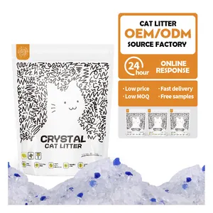 Lahvo pet litière pour chat fournisseur meilleur propre silicone gel de silice litière pour chat cristal litière pour chat