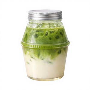 Bouteille en plastique PET double compartiment HT500-3307 de 500 ml avec bouchon à vis en forme de diamant, système 2 pièces pour boissons, sauces et vinaigrettes - Product Image 1