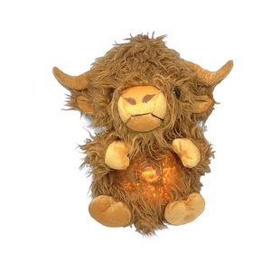 Highland Cow Animales <span class=keywords><strong>de</strong></span> peluche Juguete <span class=keywords><strong>de</strong></span> peluche Música social suave <span class=keywords><strong>Sonido</strong></span> y respiración ligera para fiestas Juguetes para niños - Product Image 1