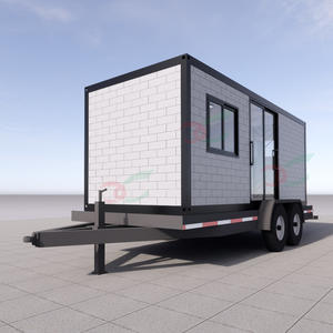 Casa Container Prefabbricata Casa <span class=keywords><strong>Mobile</strong></span> su Ruote Roulotte da <span class=keywords><strong>Campeggio</strong></span> Baita per Viaggi in Auto e Glamping - Product Image 6