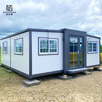 Maison conteneur préfabriquée extensible 20ft 40ft, villa mobile avec cuisine et salle de bain prêts à l'emploi
