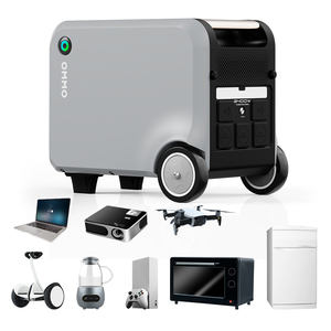 Tắt Lưới cắm trại Trạm điện LiFePO4 2048wh-384wh năng lượng mặt trời Máy phát điện với USB-A TYPE-C cổng di động khẩn cấp cung cấp điện - Product Image 1