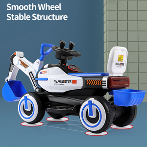 Coche de juguete para niños con asiento para personas, vehículo de ingeniería eléctrica para niños, excavadora de Control remoto grande recargable - Product Image 3