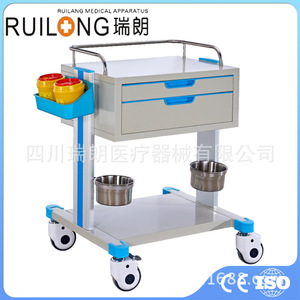 Chariot médical double couche en aluminium et acier silencieux Ruilang pour usage hospitalier et soins infirmiers RT-057 - Product Image 1