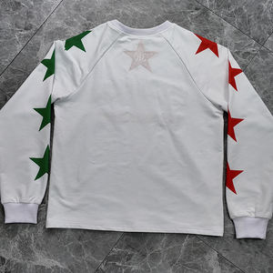 Camiseta de Manga Larga Extra Grande para Hombre, 100% Algodón de Punto, con Logotipo Personalizado Serigrafiado y Bordado Desgastado de Alta Calidad - Product Image 3