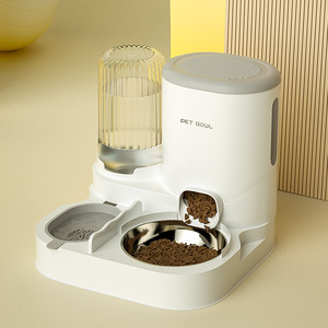 Juego de Comedero y Bebedero Automático 2 en 1 para Gatos, Bebedero por Gravedad de Acero Inoxidable, Dispensador de Comida por Sifón para Gatos y Perros Pequeños - Product Image 4