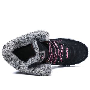 Winter non-slip mother snow boots warm flat grandma shoes thickened high cotton shoes for the elderly walking shoes - Product Image 6