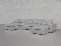 Neue Aktion: Modulares Wohnzimmer-Sofa aus Leinenstoff, Wolkensofa-Bett, Chaiselongue, Modulares Ecksofa