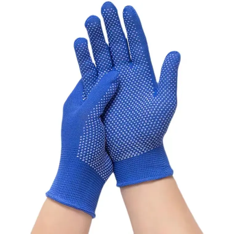 Cheap Wear-ResistantSeamless String Knitted nylon PVC dotted hyflex labor Working Protective hand safety Gloves