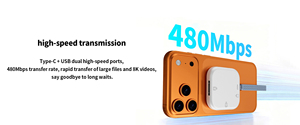 เครื่องอ่านการ์ด Rocketek 3 in 1 แบบ Type C สำหรับการ์ด SD และ TF สำหรับอุปกรณ์มือถือ อะแดปเตอร์แบบหลายช่อง - Product Image 5